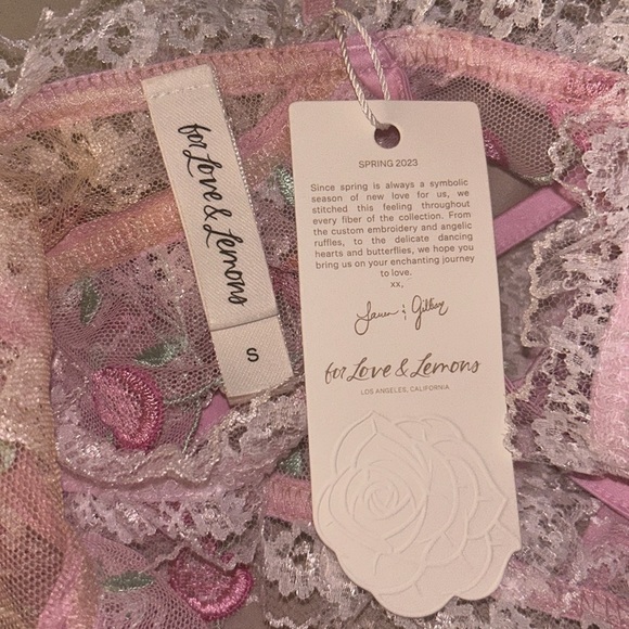 NWT FOR LOVE & LEMONS Sweet Cherries Garter size  Small - Picture 2 of 8